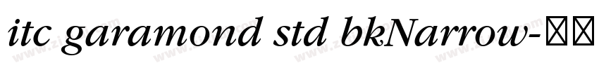 itc garamond std bkNarrow字体转换